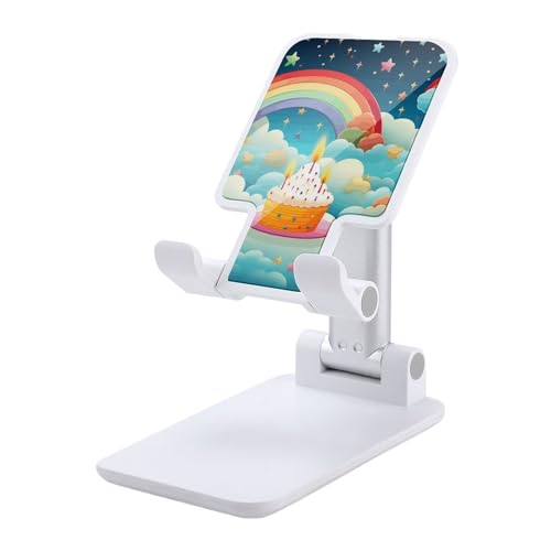 Support de téléphone portable pliable arc-en-ciel, idée cadeau d'anniversaire