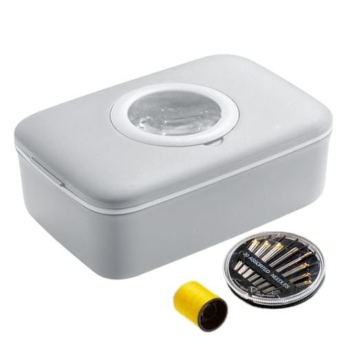 Kit de Costura de Viaje para Adultos | Juego de Suministros con Agujas, Hilos y Lupa | Set de Reparación para Costura con Estuche,para Viajes de Negocios al Aire Libre Día a Día Vacaciones