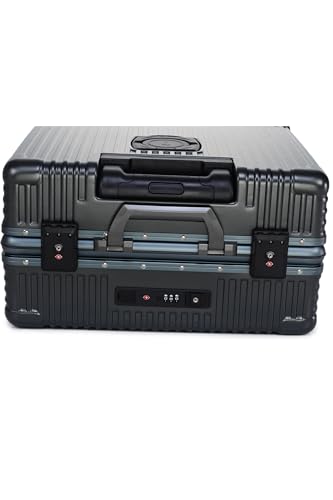 Image of Verage Luxe Celeste Pro Overnighter 48 cms Cabin Luggage Carry On Polycarbonate 8 Wheel Suitcase Laptop Trolley (Grey)