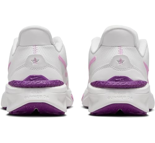 Nike Star Runner 4 Big Kids' Road Running Shoes (DX7615-103, Summit White/Viotech/Summit White) Size 62