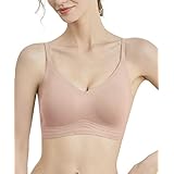 PRESSLIM(プレスリム) ふわリフト ストラップ シームレスブラ (ピンク/Lサイズ) シームレス ノンワイヤー ハーフトップブラ 下着 レディース