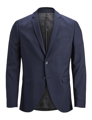 Blazer homme bleu marine JACK & JONES veste Solaris anti-plis confort taille 50