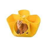 Cama Tipo túnel para Gatos – Cueva de Dona para Gatos, de túnel de Dona de Fieltro, escondite deformable, Juguetes de enriquecimiento interactivos, Parque Infantil Desmontable para Cachorros y