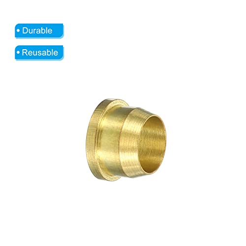 PATIKIL 6mm Tube OD Brass Compression Sleeves Ferrules 5 Pack Brass