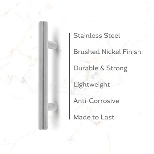 35-Pack Satin Nickel Cabinet Pulls 5 Inch Stainless Steel Cabinet Pulls for Kitchen Cabinet, Drawer, Door, or Cupboard Decorative Modern Hardware for Cabinets Compatible to Different Cabinet Style - Thumbnail 4