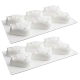 Stampo per mango, confezione da 2 stampi per mango, stampi in silicone platino per uso alimentare a forma di frutta per mousse, cioccolato, gelato, a forma di frutta