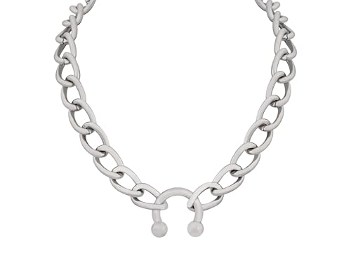 Sacina Silver-tone-tone Chunky Choker, Stainless Steel necklace, Chain necklace, Punk Necklace, Grunge Necklace, Emo Necklace, Gothic Necklace, Christmas Jewelry Gift for Women