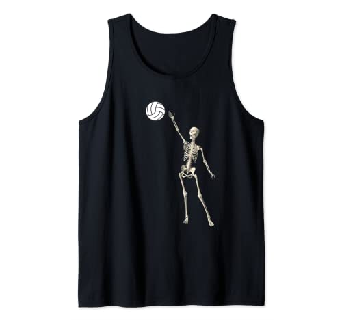 Voleibol esqueleto Halloween Camiseta sin Mangas