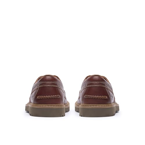 Clarks Clarks Men's Weltridge Moccasin Oxford Shoe, Dark Tan Leather, 10.5