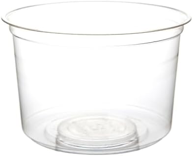 ECO PRODUCTS Compostable 16oz Clear Round Deli Containers, Case of 500, PLA Plastic Meal Prep, Lids Sold Separately, Made from PLA, A Renewable Material Made from Plants