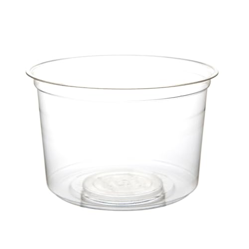 ECO PRODUCTS Compostable 16oz Clear Round Deli Containers, Case of 500, PLA Plastic Meal Prep, Lids Sold Separately, Made from PLA, A Renewable Material Made from Plants