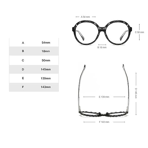 Gafas redondas para mujer con montura de cristal transparente 2