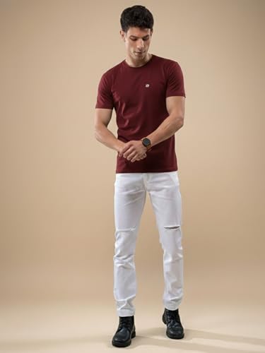 Image of Lux Nitro Men's Premium Half Sleeve Cotton T-Shirt | Round Neck | Regular Fit Casual Solid Tee