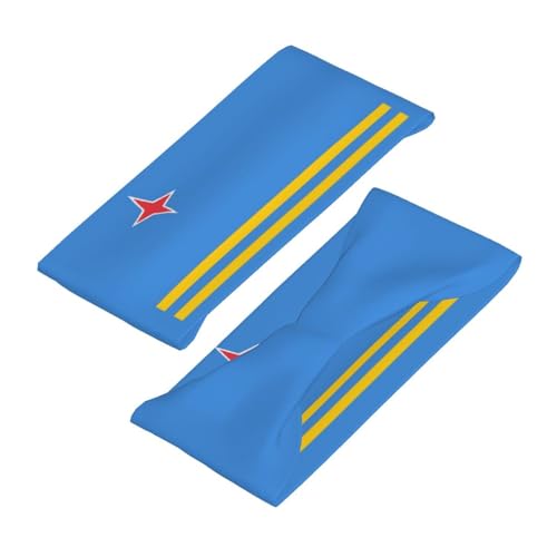 Image of Cute Flag Headbands Women Men Flag Sweatband Sports Headband for Running, Cycling, Yoga Gym, Working Out