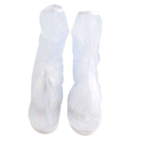 Ruilogod Unisex Protector para Zapatos Resistente a Agua, Barro y Suciedad, PVC Transparente Par US 12 miniatura 3
