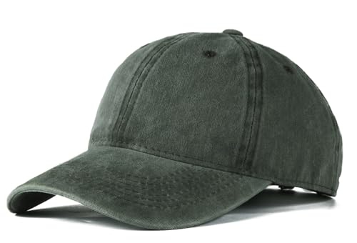 Edoneery Men Women Plain Cotton Adjustable Washed Twill Low Profile Baseball Cap Hat