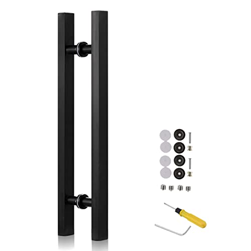 Ensemble poignées de porte robustes acier inoxydable mat 50 cm push pull - 2
