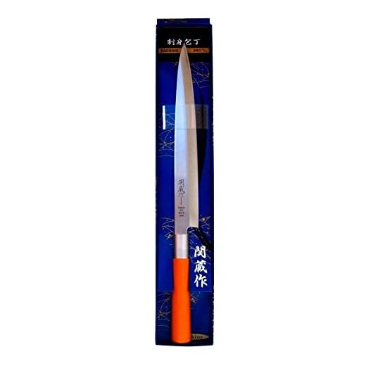 FACA JAPONESA PARA SUSHI E SASHIMI INOXIDÁVEL YANAGUIBA SEKIZO - LÂMINA 24 CM