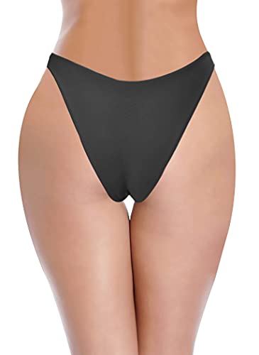 SHEKINI Women's U Cut Bikini Bottom High Cut Leg Brazilian Swim Bottom Low Rise Bottom2