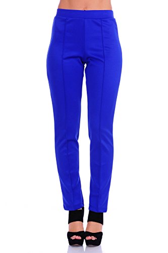 SR Women's Solid Stretch Straight Leg Slim Fit Pants, X-Large, Royal