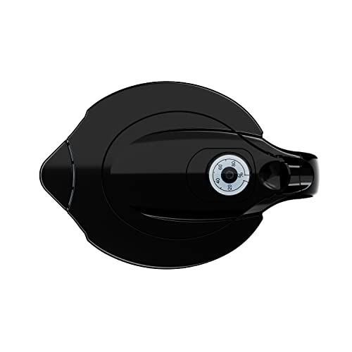 AQUAPHOR Orleans Water Filter Jug 4.2L, for reduction of limescale, Chlorine and other impurities, 1x A5 350 litre Added Magnesium Cartridge - Premium Water Filter jug in Glass effect. Black