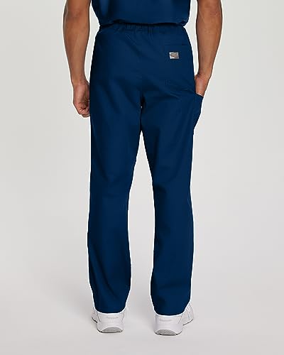 Landau Tall Size Zone Unisex Relaxed Fit 2-Pocket Drawstring Cargo Scrub Pants 85221, Navy, Medium #TOP2