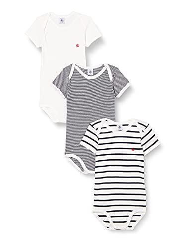 Petit Bateau Lot de 3 Bodies Manches Courtes Bébé 3 Ans