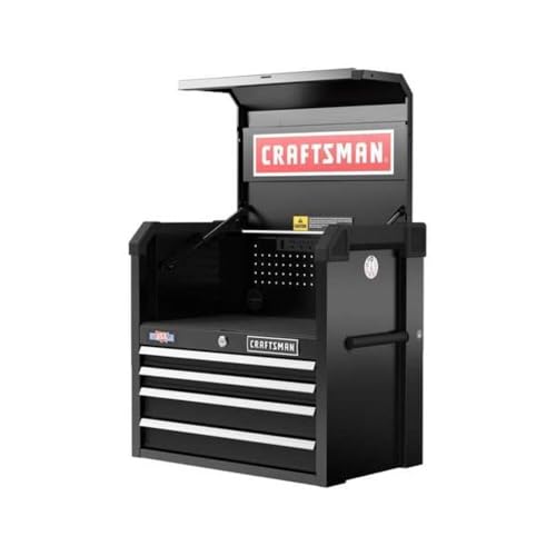 CRAFTSMAN S2000 26IN 4-DRAWER CHEST W/LIGHT & DIVIDE (CMST32642BK)