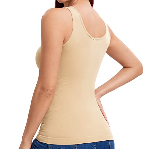 Joyshaper Slimming Cami Lace Shapewear Tank Tops With Built In Bra For Women Tummy Control Camisole Body Shaper V-Neck Vest #TOP1