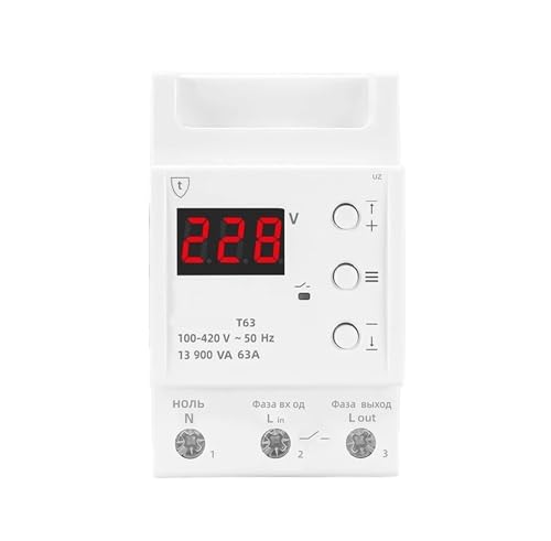 V Protector 63A pour éviter les pannes d'appareils causées par les coupures et sous-tensions