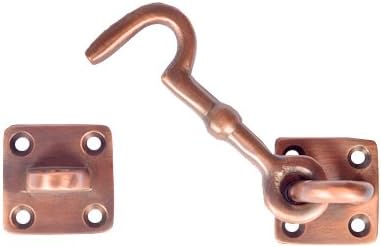 Adonai Hardware 3" Designer Brass Window Cabin Hook (Antique Copper) (Supplied as 2 Pieces per Pack)
