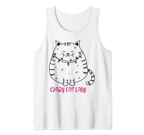 Funny Cat Lover Tees - Crazy Cat Lady - Gráfico Camiseta sin Mangas