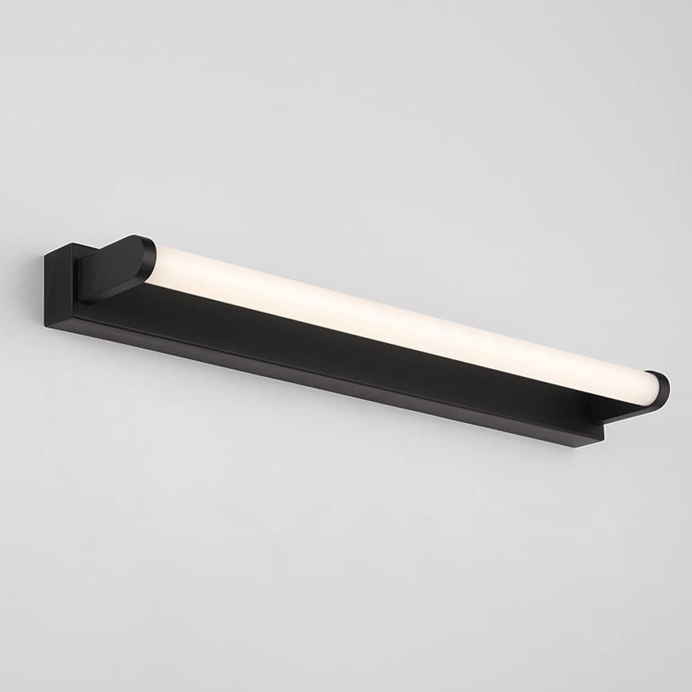 Lámparas de baño Negras, luz Neutra de 4000 K, Luces LED Frontales para Espejo con Pantalla acrílica Blanca, iluminación para baño, Dormitorio, Espejo o Armario, Apliques de Pared.