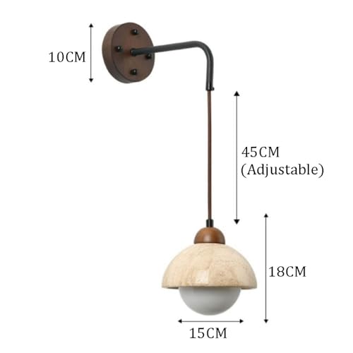 Apliques de pared inalámbricos de piedra natural para iluminar tu dormitorio de forma cálida 7
