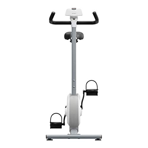 Image of Exercise Bike Indoor Exercise Bike Cycling Spin Bike Workout Belt Driven Flywheel Cycling Adjustable Handlebars (White)