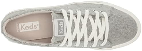 Keds Jump Kick Duo Lace Up, Sneaker Womens, Silver Metallic Canvas, 6 Medium | Image 4