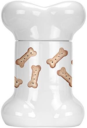 Miniatura 4 de Caroline's Treasures CK2235BSTJ - Tarro con forma de hueso de husky siberiano para perros y galletas, recipiente de cocina con tapa para galletas,
