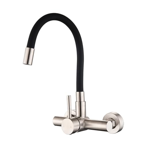 Grifo de cocina de pared para fregaderos grandes que facilita lavar ollas altas cómodamente
