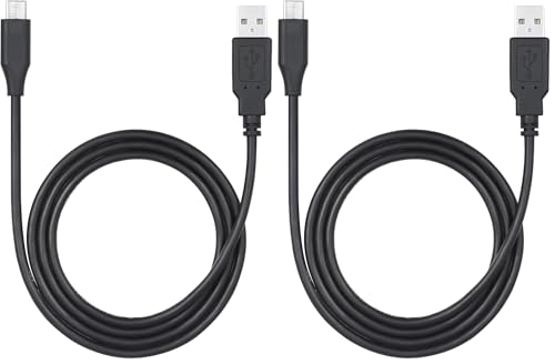Image of Perixx PERIPRO-406 USB Type C Male to USB A Male 3 Ft Cable - USB2.0 Spec for Smartphones, Tablets, Laptop, and Desktops - Black (Pack of 2)