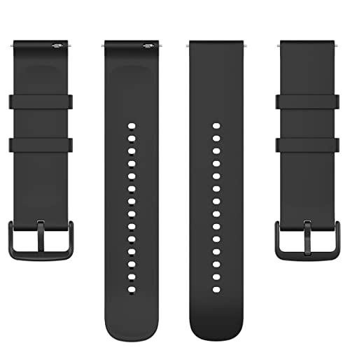 Pulseira para Amazfit GTR2 ou GTR 2e silicone lisa 22mm cor:Preta