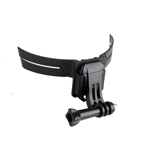 Image of LikeStar 3M Helmet Chin Mount Strap Compatible with All Go pro Hero 9 /8 /7 /6, SJCAM, Yi, DJI OSMO Action & Other Action Cameras, 180 Adjustable Heavy-Duty Stable Motorcycle Helmet Holder