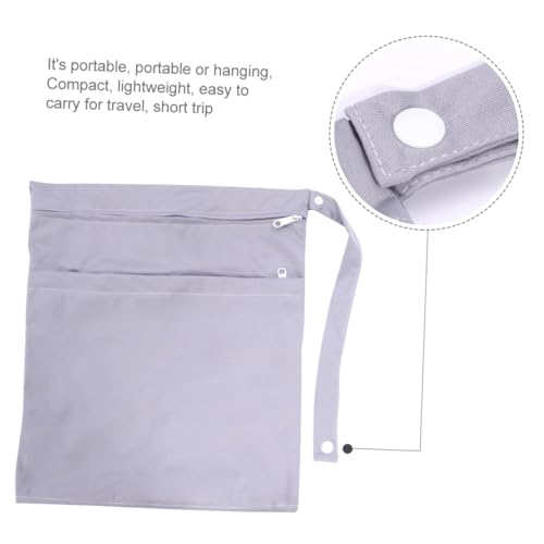 Bolsa organizadora para pañales Sosoport gris miniatura 7