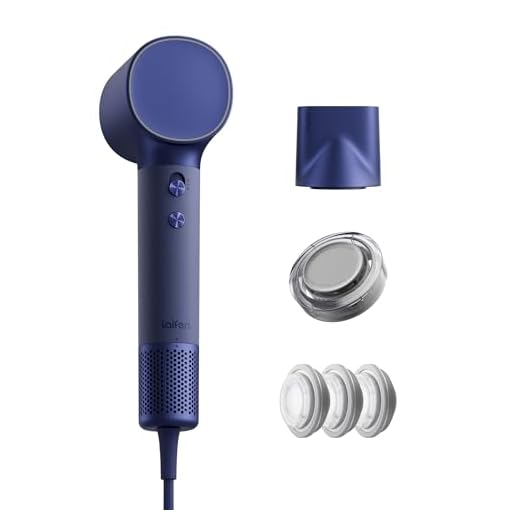 Laifen Neo Special Haartrockner mit nachfüllbarer Öl-Infusion, 110.000 U/min für 3 Min. Schnelltrocknung, 200 Mio. Ionen-Föhn, 58°C Pflegemodus, inkl. Magnet-Pflegedüse & Glättungsdüse (Platinblau)