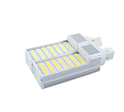EXMOCIS 2 uds G23 G24 E27 5W 7W 9W 11W 13W 15W 85V-265V / AC lámpara de enchufe horizontal SMD5050 Bombillas LED PL bombilla de maíz luz puntual CE RoHS,blanco G23,7W