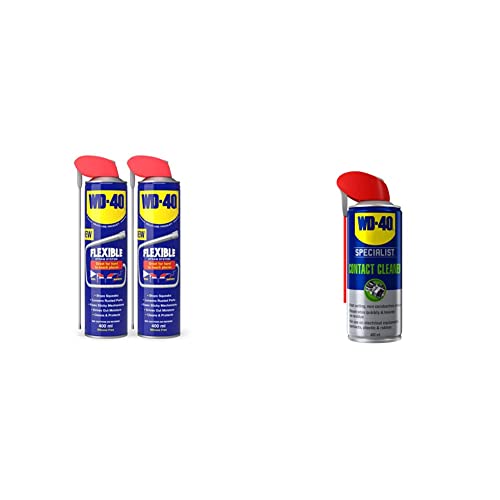 WD-40 Multi-use Flexible 400ml Twin Pack & Specialist Contact Cleaner 400ml
