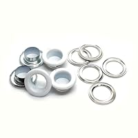 Amazon.co.jp: ハトメ 内径 8mm ホワイト 20組 カラー ハトメリング