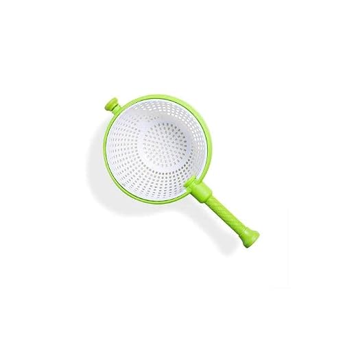 Salad Spinner | Collapsible Compact Vegetable Washer | White And Green Cleaner | Fruit Dryer | Noodle Colander | Lettuce Strainer | Veggie Wash #TOP4