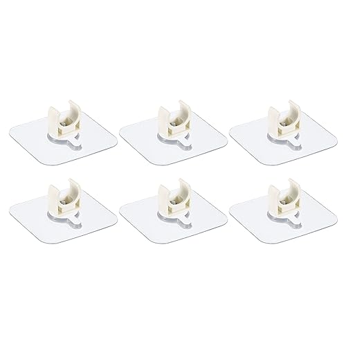 QUARKZMAN PVC Acqua Tubo Morsetto Clip, 6pz Adatto per 16mm(5/8) Esterno Diametro Tubazione Tubo Gancio Supporto Forma-U Tubo Clip con Adesivo per Tubo Acqua, Tubazione Gas