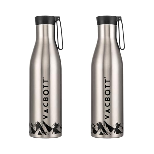 Image of Clay Craft Vacbott Aspen Double Walled18 Hours Hot and 24 Hours Cold Water Bottle Vacuum Insulated Flask Bottle 860 ml|2 Piece Steel Water Bottles for School, Office, Home, Gym, Leakproof