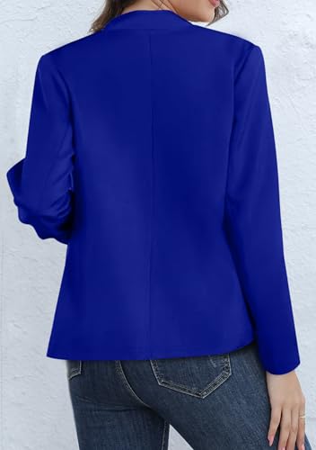 EFOFEI Womens Summer Casual Suit Office Formal Business Blazers Long Sleeve Stand Collar Blazer2